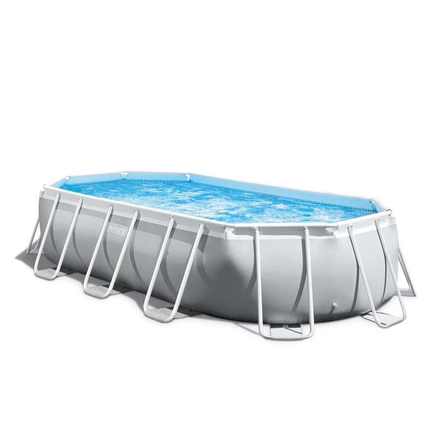 Intex 16.5ft x 9ft x 48in Oval Prism Pool and Cleaning Kit with Skimmer