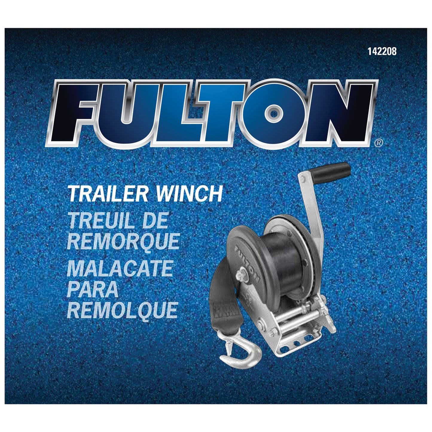 Fulton 142208 Single Speed Tow Winch with 20 Inch Strap, 1500 Pound Capacity