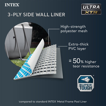 Intex 32ft x 16ft x 52in Ultra XTR Rectangular Pool Set with Maintenance Kit