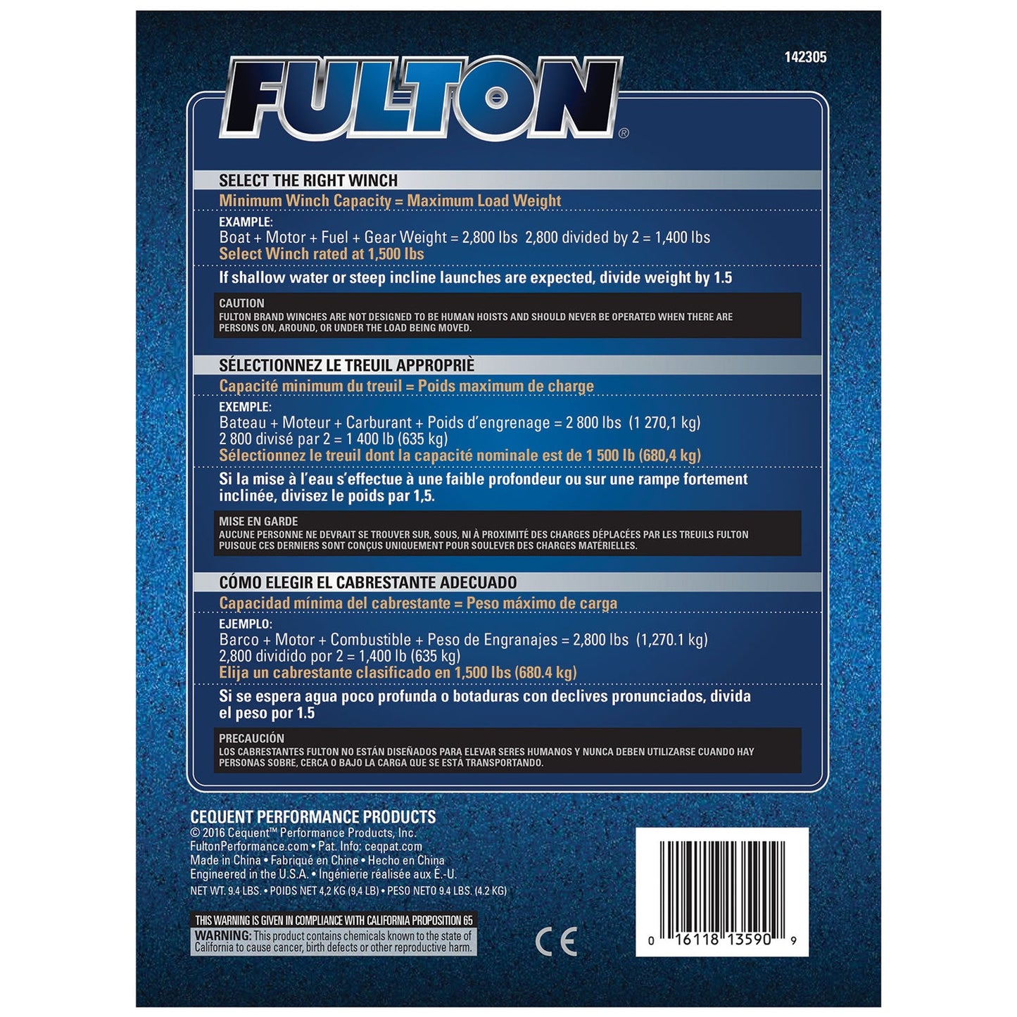 Fulton 142305 Single Speed Tow Winch with 20 Inch Strap, 1800 Pound Capacity