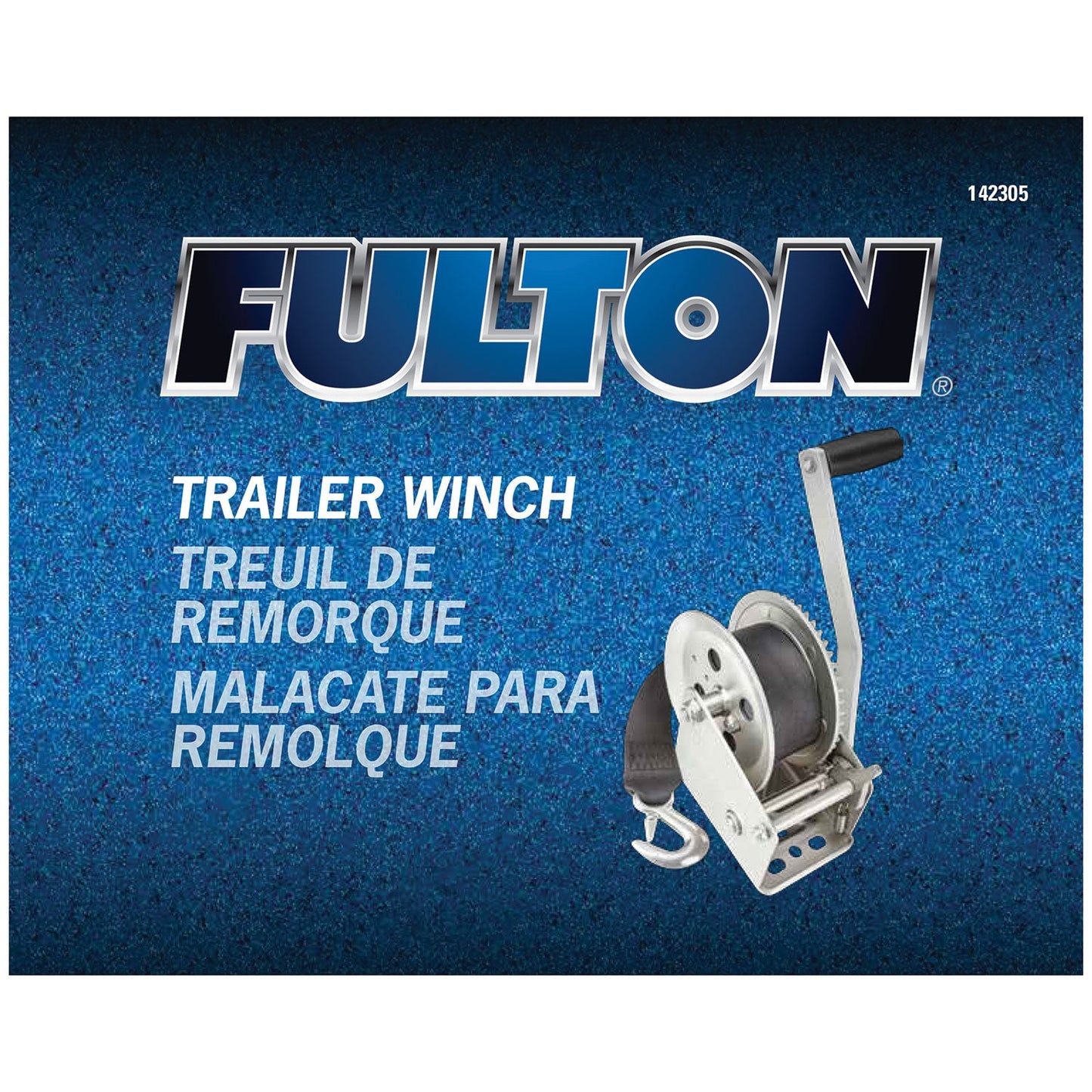Fulton 142305 Single Speed Tow Winch with 20 Inch Strap, 1800 Pound Capacity