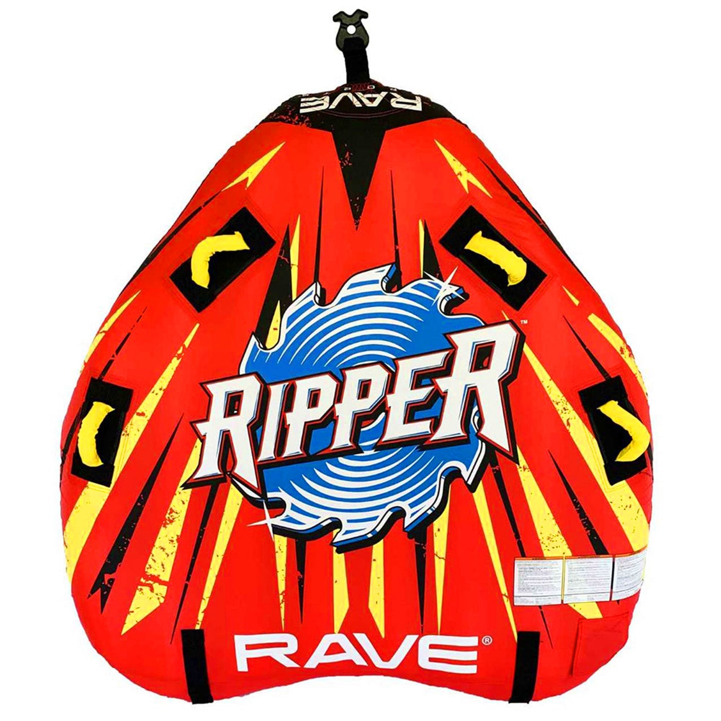 RAVE Sports Ripper 2 Rider Towable Boat Raft + Wake Hawk 3 Rider Towable Tube