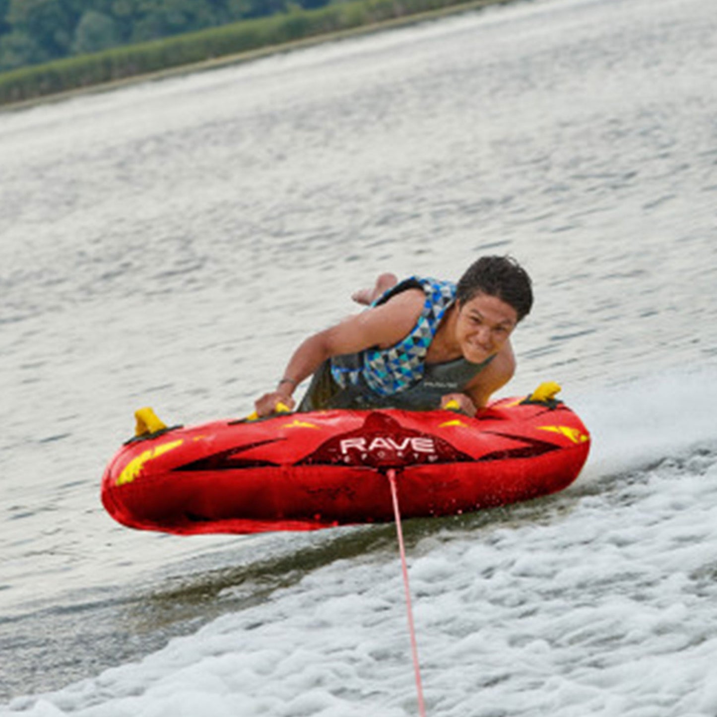 RAVE Sports Ripper 2 Rider Nylon Inflatable Towable Boat Floats, Red (4 Pack)