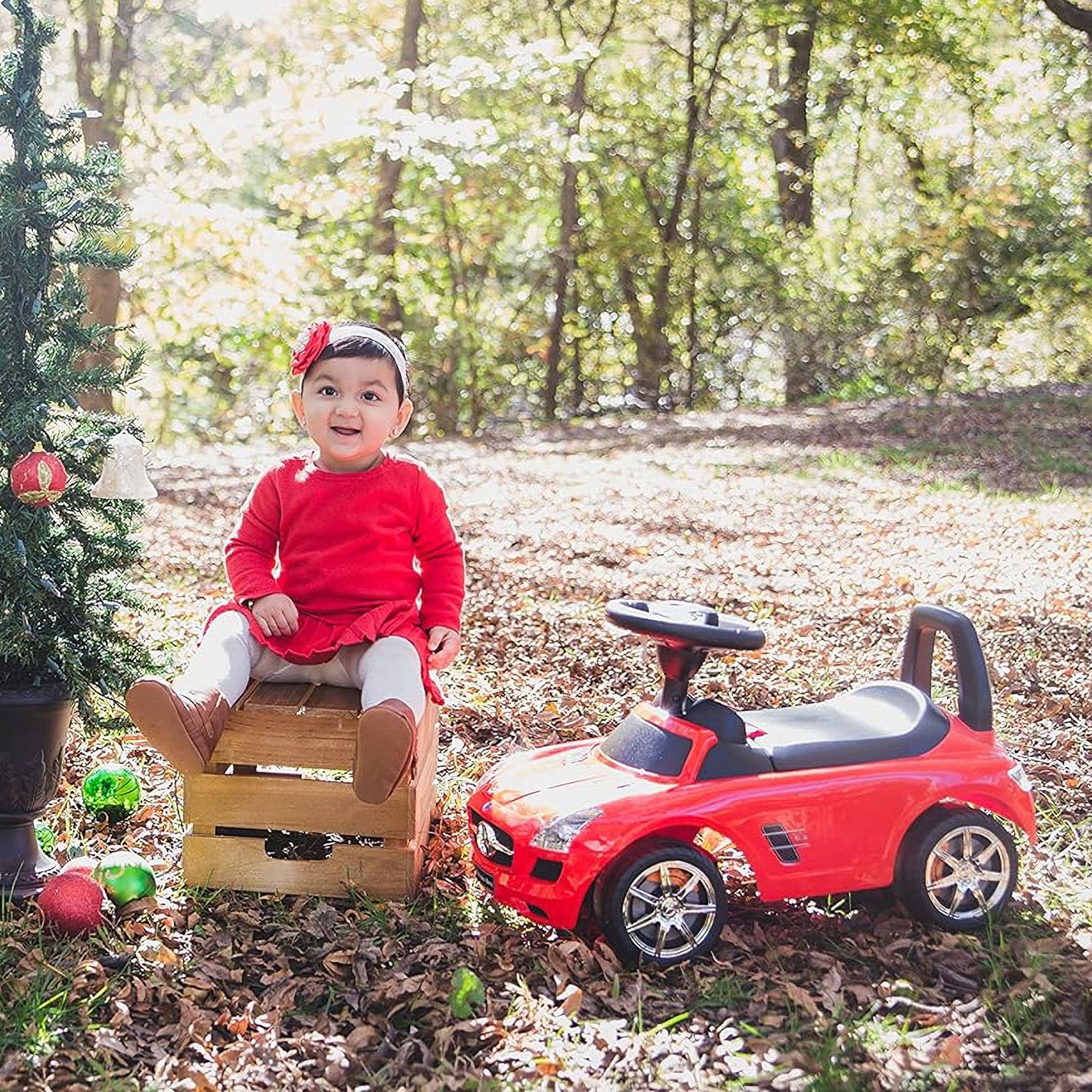 Best Ride On Cars Baby Toddler Ride-On Push Car with Sounds, Red