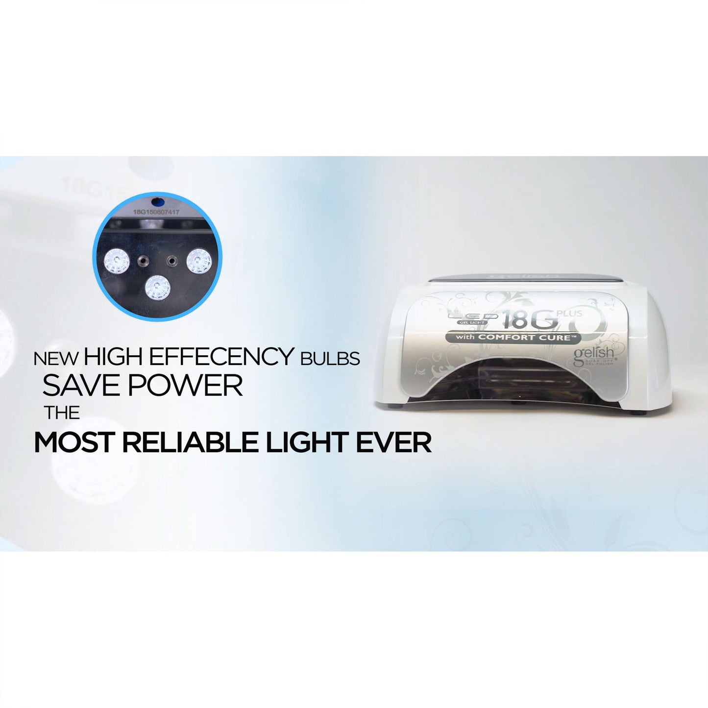 Gelish 18G Plus with Comfort Cure 36 Watt LED High Performance Gel Curing Light