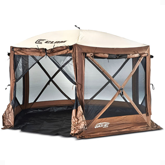 CLAM Quick Set Pavilion Camper 12.5 x 12.5 Foot Outdoor Gazebo Canopy Shelter