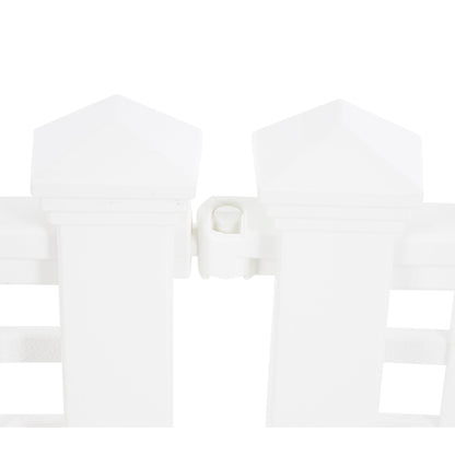 Suncast Grand View 14.5 x 24 Inch Resin Yard Garden Border Fence, White (3 Pack)