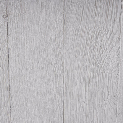 Suncast 16 Inch Farmington Decorative Rustic Wood Finish Garden Planter, White