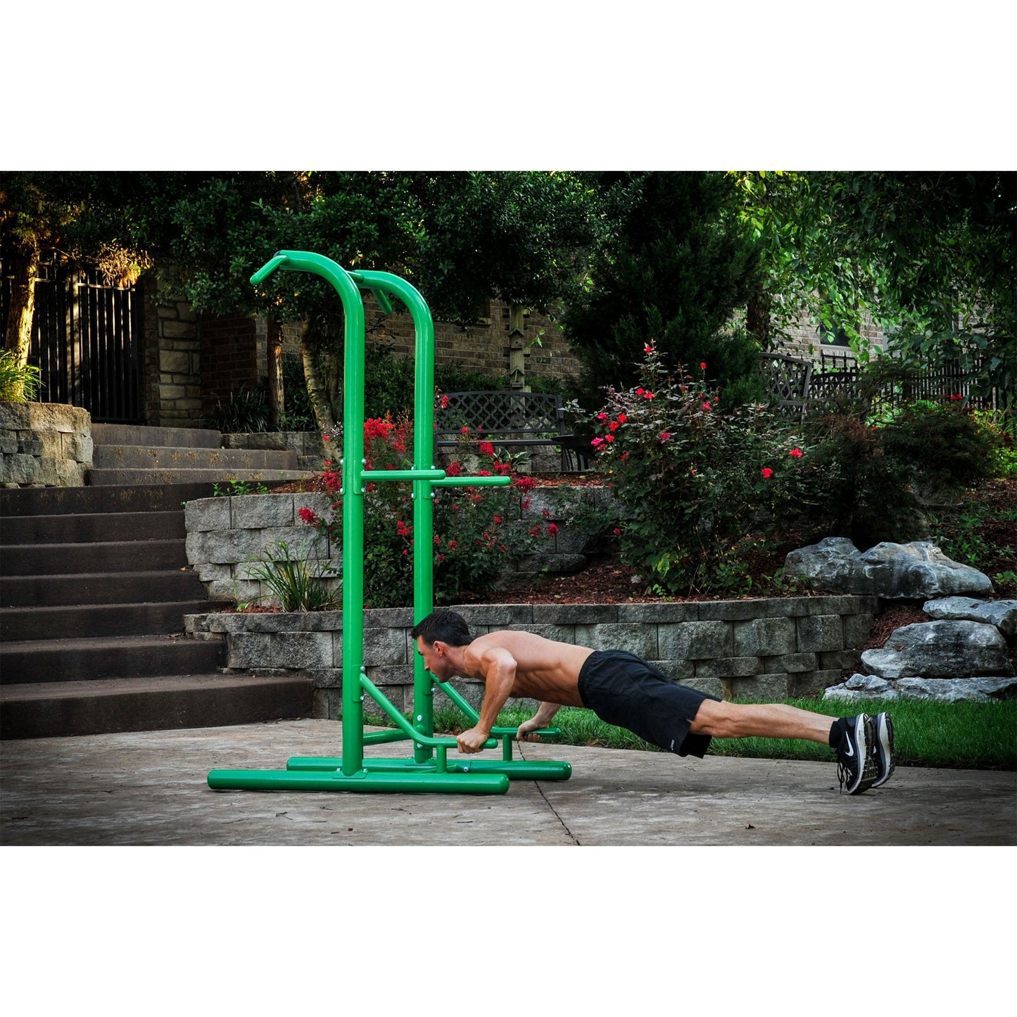 Stamina Products Outdoor Fitness Multi Use Strength Training Power Tower, Green