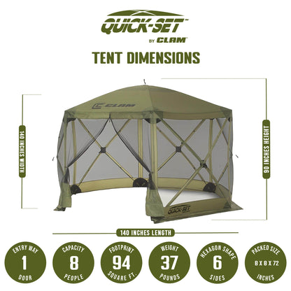 Clam Quick Set Escape Portable Canopy Shelter with Wind & Sun Panels, (2 pack)