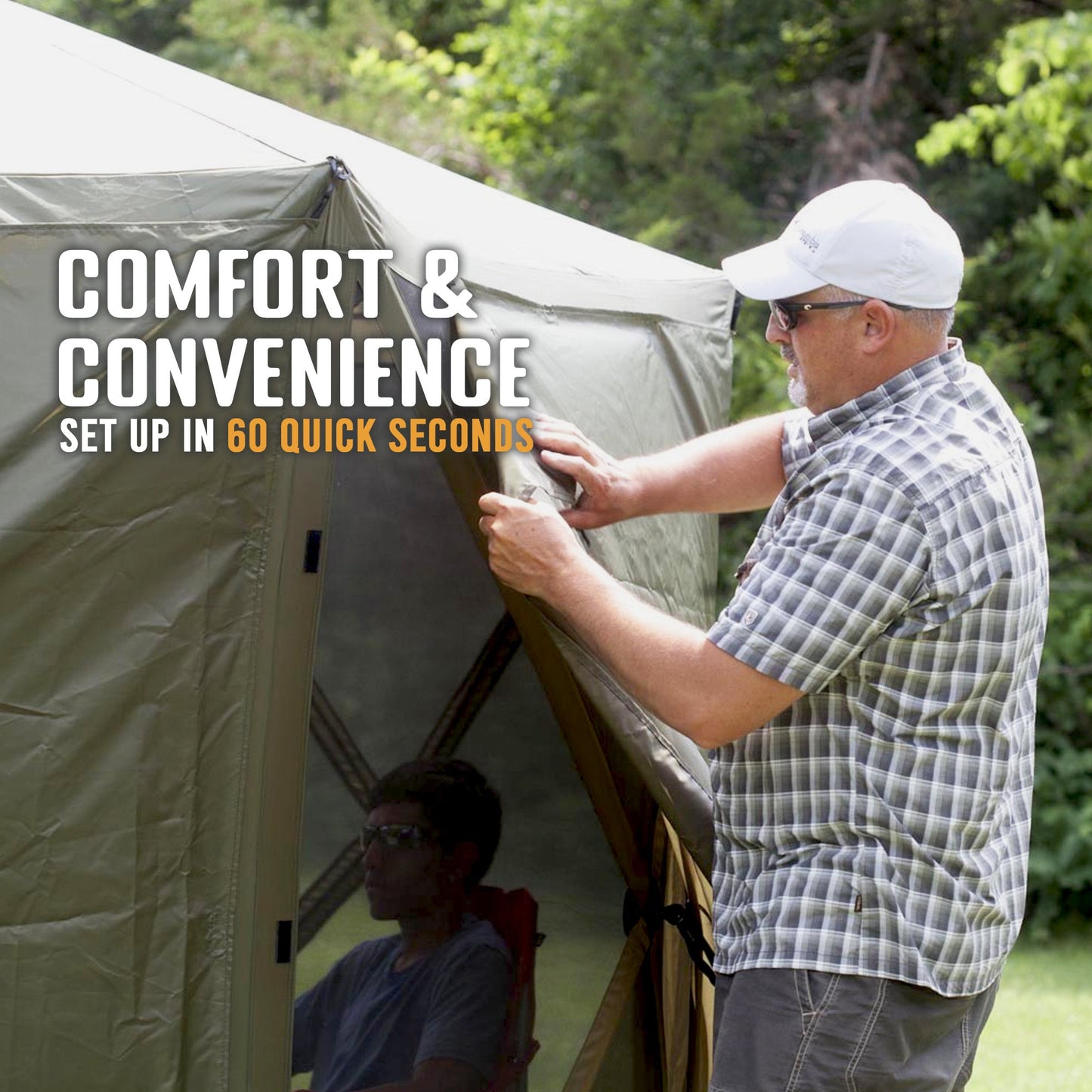 Clam Quick Set Escape Portable Canopy Shelter with Wind & Sun Panels, (2 pack)