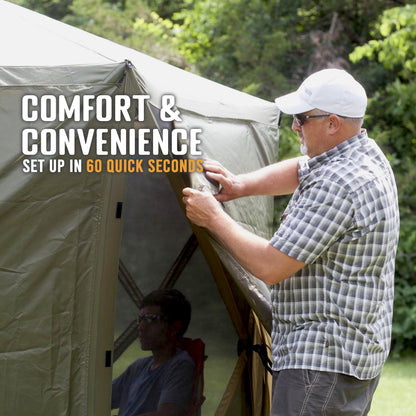 Clam Quick Set Escape Portable Canopy Shelter with Wind & Sun Panels, (2 pack)