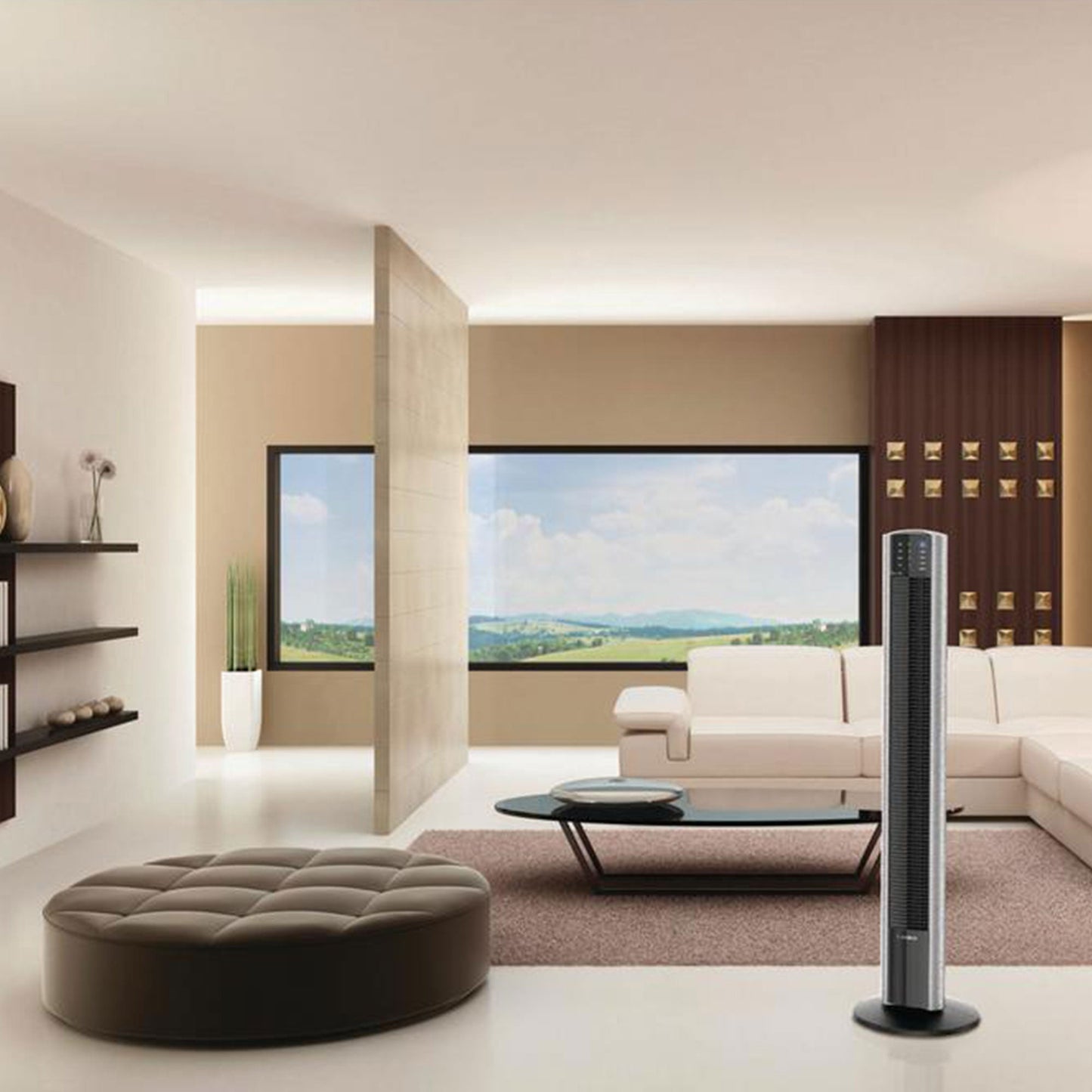 Lasko XtraAir 48 Inch Standing Tower Home Fan Air Ionizer with Remote Control