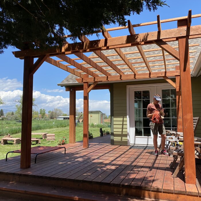 Outdoor Super Deck Redwood Pergola