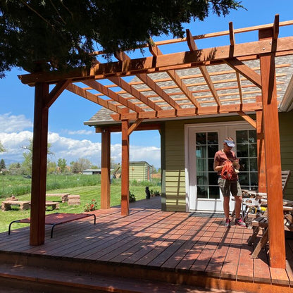 Outdoor Super Deck Redwood Pergola