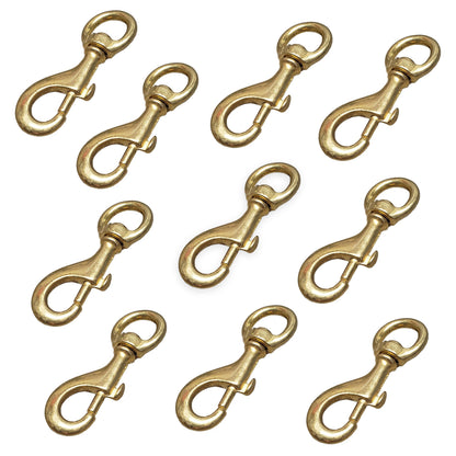 Solid Brass Swivel Snaps - Large Heavy-Duty SIze for Large Pet Leashes, Tie-Outs, Etc.