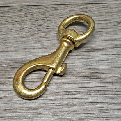 Solid Brass Swivel Snaps - Large Heavy-Duty SIze for Large Pet Leashes, Tie-Outs, Etc.