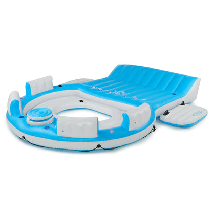 Intex Splash N Chill Island Inflatable Pool Float Lounger w/ Quick Fill Air Pump