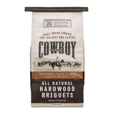 Cowboy 14 Pound All Natural Range Hardwood BBQ Charcoal Briquets for Grilling