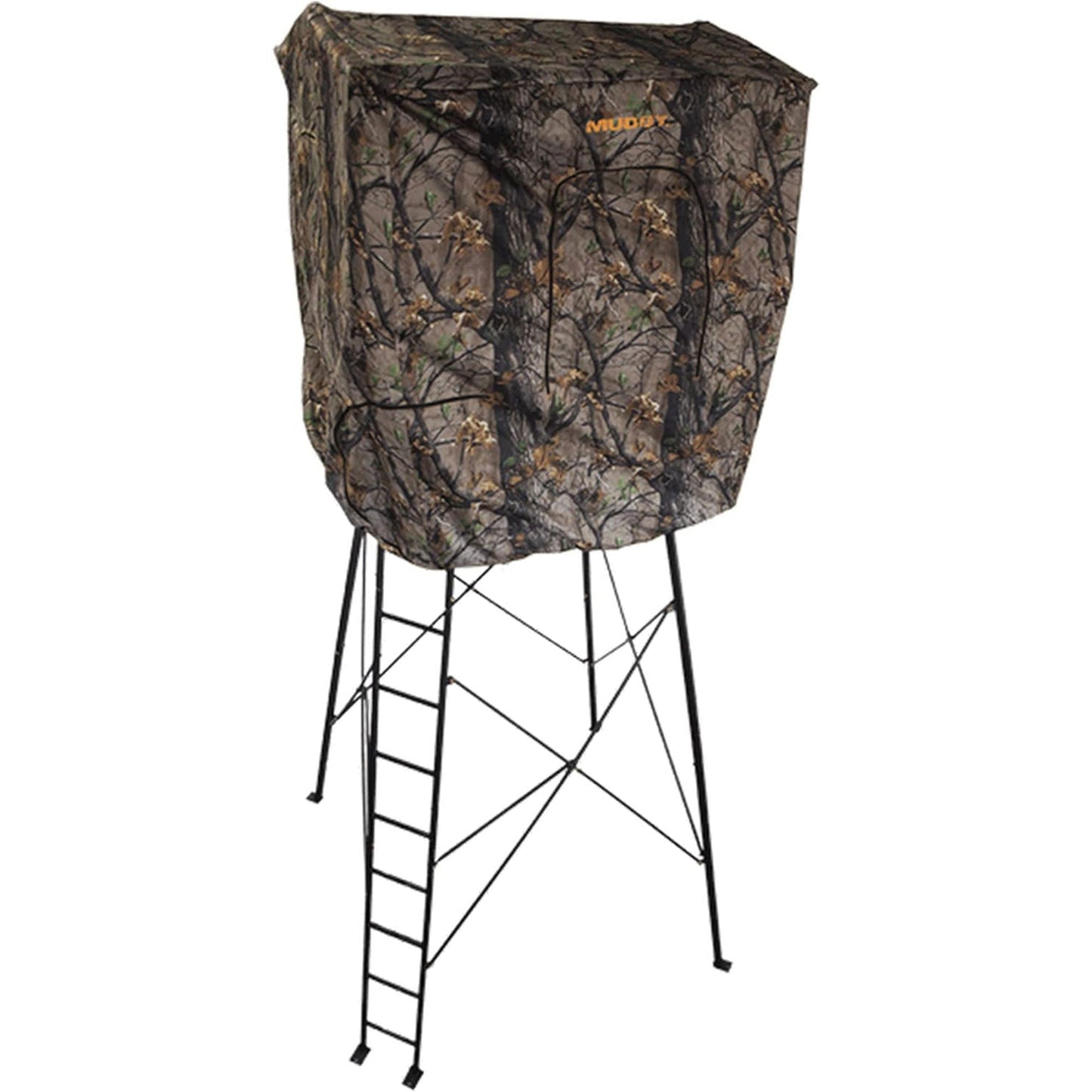 Muddy Steel 7' Tall Quad Pod Hunting Blind Cover, Camouflage, Stand Not Included