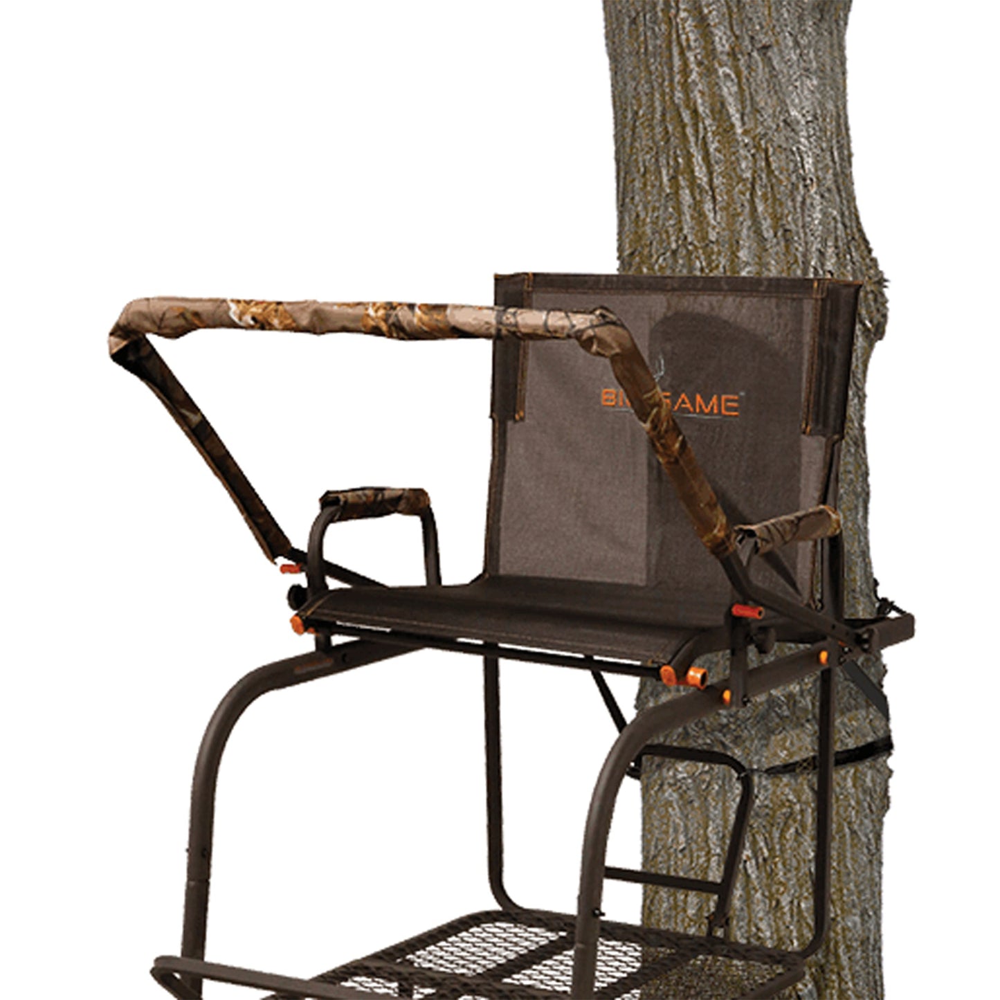 Big Game Hunter HD 1.5 Deer Hunting Ladder Climbing Tree Stand w/Extra Wide Seat