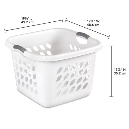 Sterilite Ultra 14 gal Square Plastic Laundry Basket w/Gripped Handles, (6 Pack)