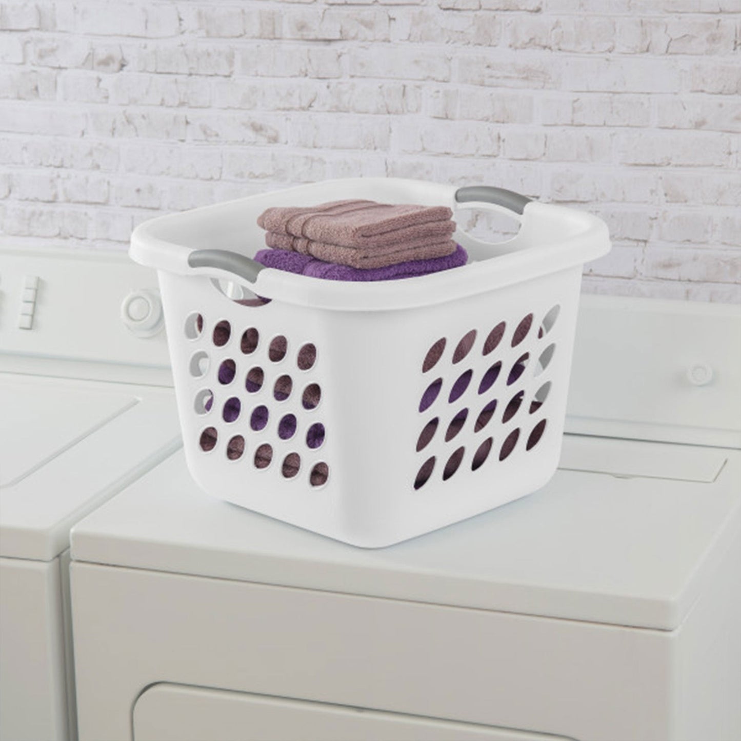 Sterilite Ultra 14 gal Square Plastic Laundry Basket w/Gripped Handles, (6 Pack)