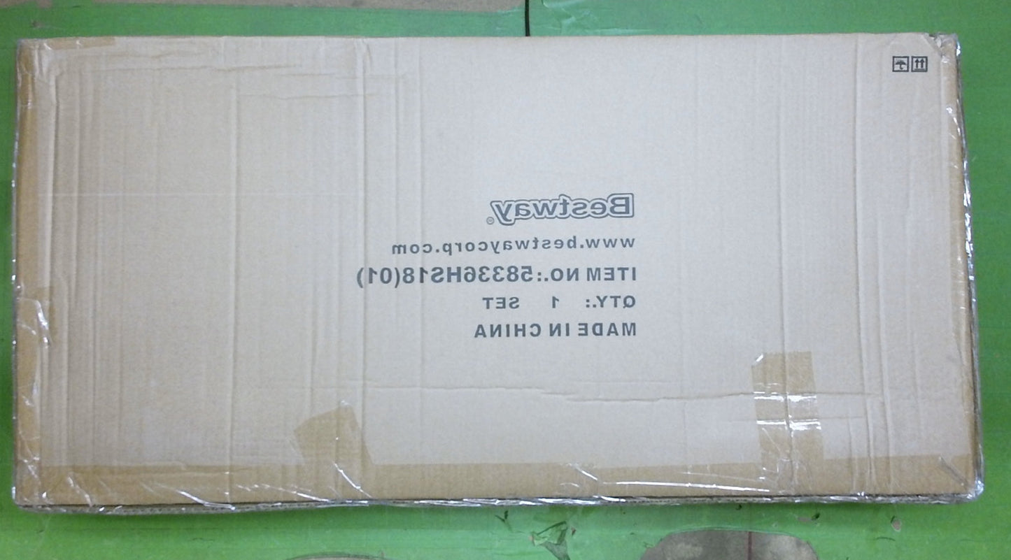 Bestway 58336E Above Ground Pool Ladder for 48" Wall Height Pool (Brown Box)