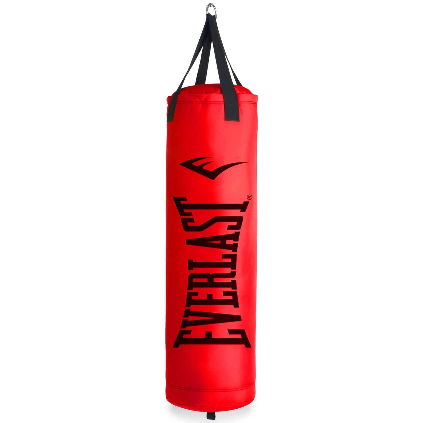Everlast 80 LB Hanging Nevatear Polycanvas Heavy Kickboxing Punching Bag, Red