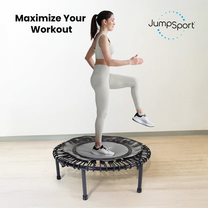 JumpSport 230F Folding Fitness Rebounder Trampoline for In Home Cardio Fitness