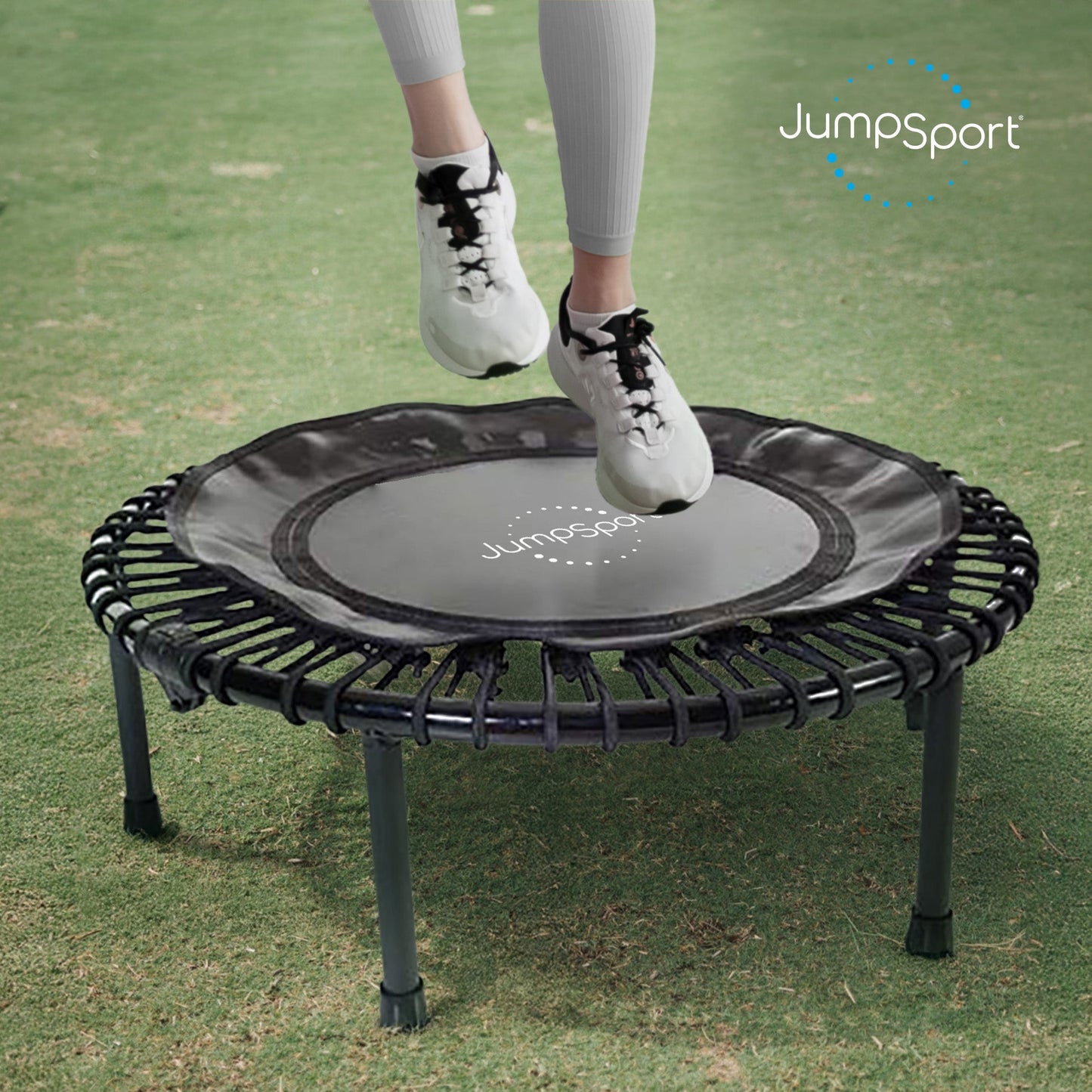 JumpSport 230F Folding Fitness Rebounder Trampoline for In Home Cardio Fitness