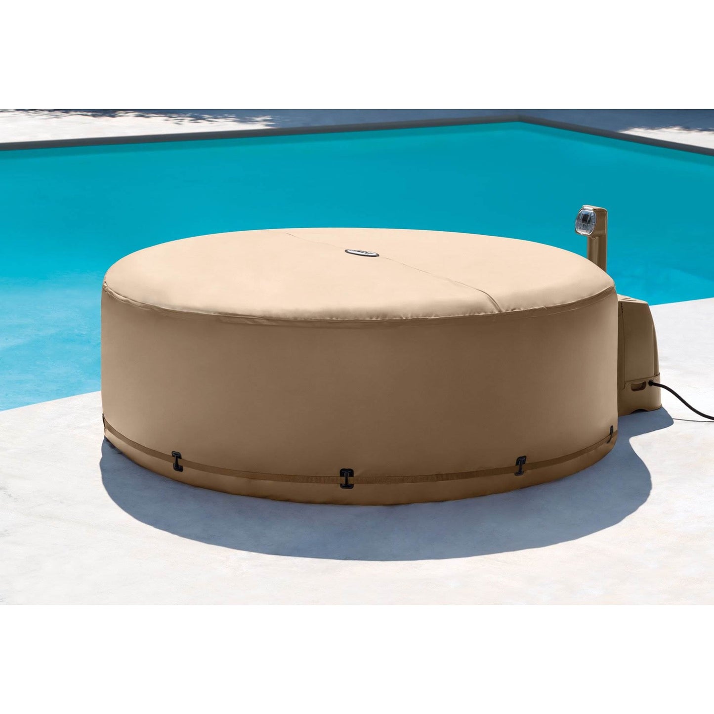 Intex PureSpa Hot Tub Cover w/ Foam Headrest (2 Pack) & Removable Seat (2 Pack)
