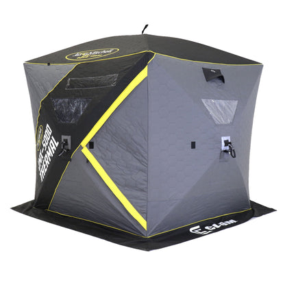 CLAM 14471 Portable 9 Ft Jason Mitchell X5000 Ice Fish Thermal Hub Shelter Tent