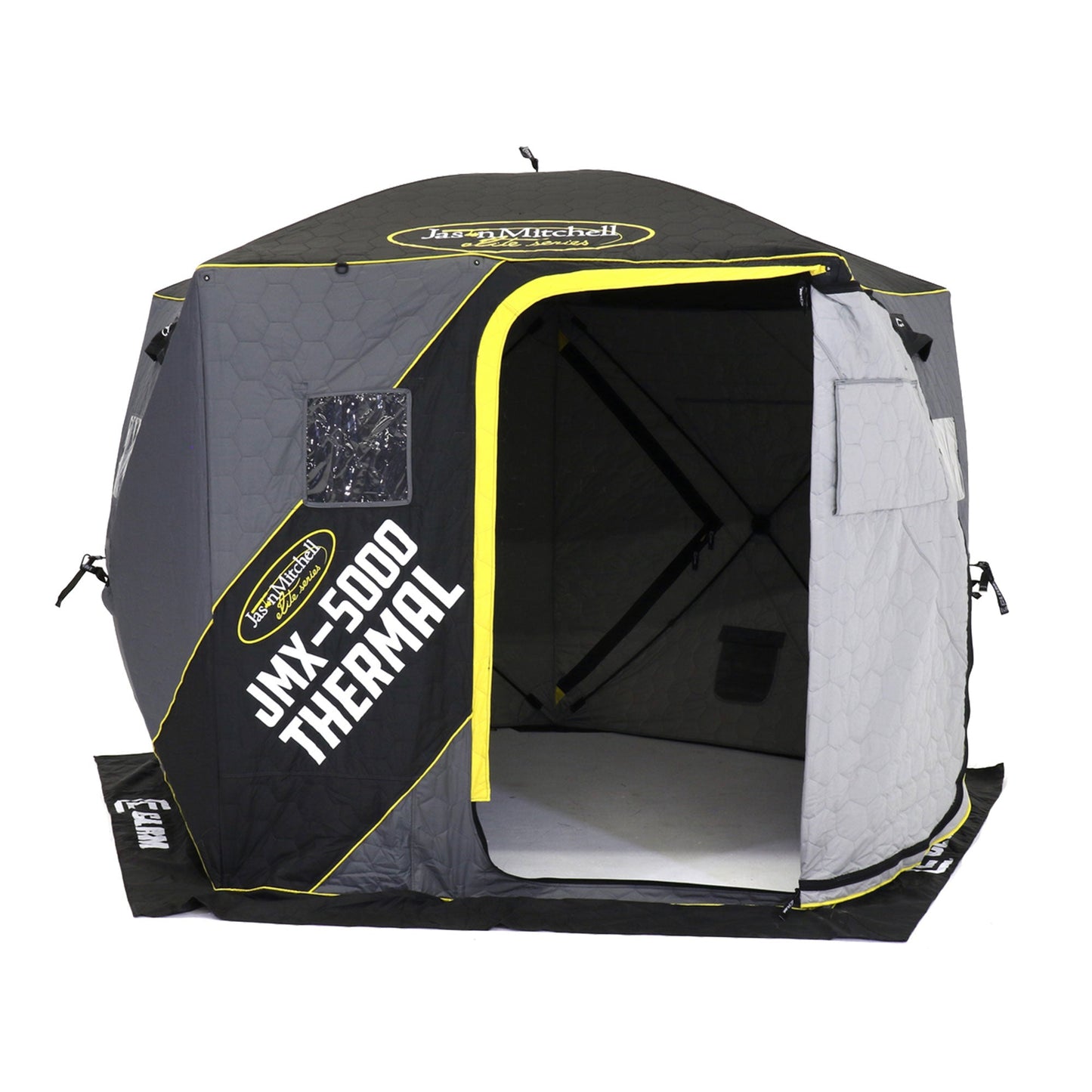 CLAM 14471 Portable 9 Ft Jason Mitchell X5000 Ice Fish Thermal Hub Shelter Tent