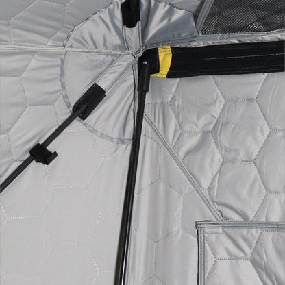 CLAM 14471 Portable 9 Ft Jason Mitchell X5000 Ice Fish Thermal Hub Shelter Tent