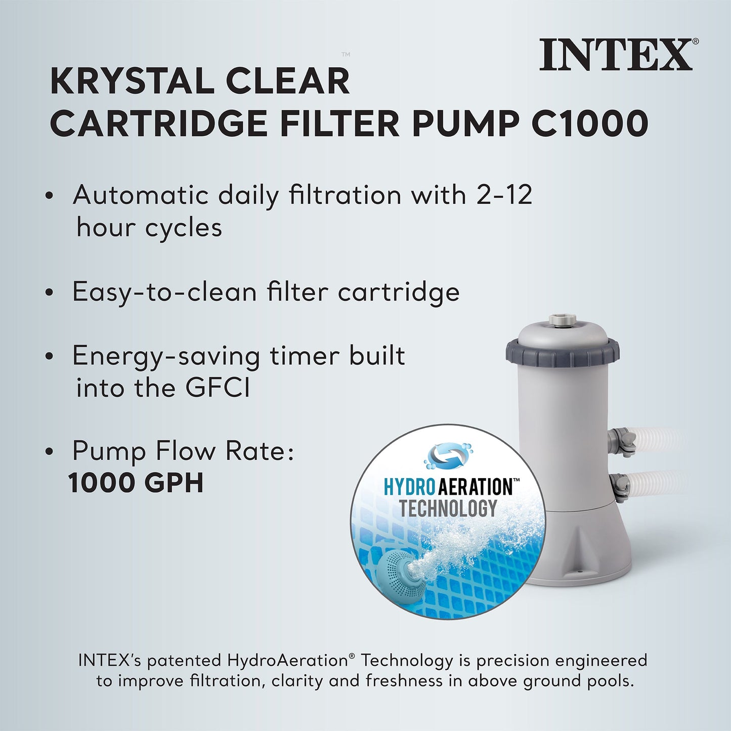 Intex Greywood Prism Frame 15'x48" Round Above Ground Outdoor Swimming Pool Set