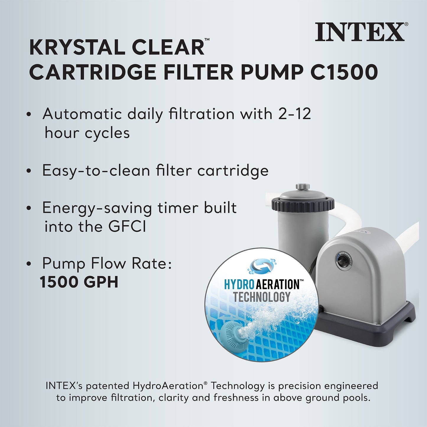 Intex Greywood Prism Frame 18'x48" Round Above Ground Outdoor Swimming Pool Set