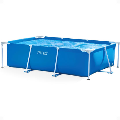 Intex 9.8' x 29.5" Rectangular Frame Above Ground Outdoor Backyard Swimming Pool