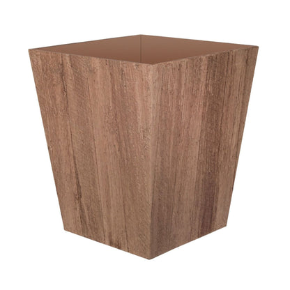 Suncast 16 Inch Farmington Decorative Rustic Wood Finish Garden Planter, Brown