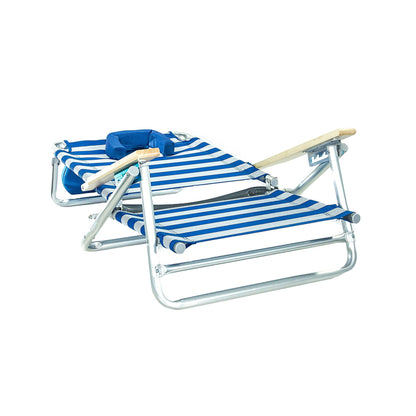 Ostrich South Beach Sand Chair, Portable Outdoor Camping Pool Recliner, Stripe