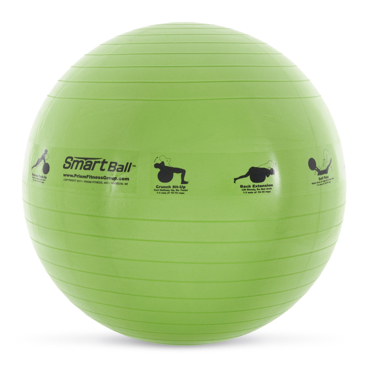 Prism Fitness 23 Inch Smart Self-Guided Fitness Stability Exercise Ball, Green