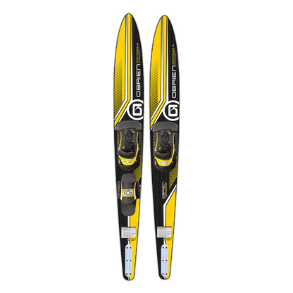 O'Brien Watersports Adult 68 inches Performer Combo Water skis, Yellow and Black