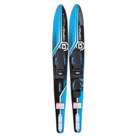 O'Brien Watersports Adult 58 inches Celebrity Jr. Water Skis, Blue and Black