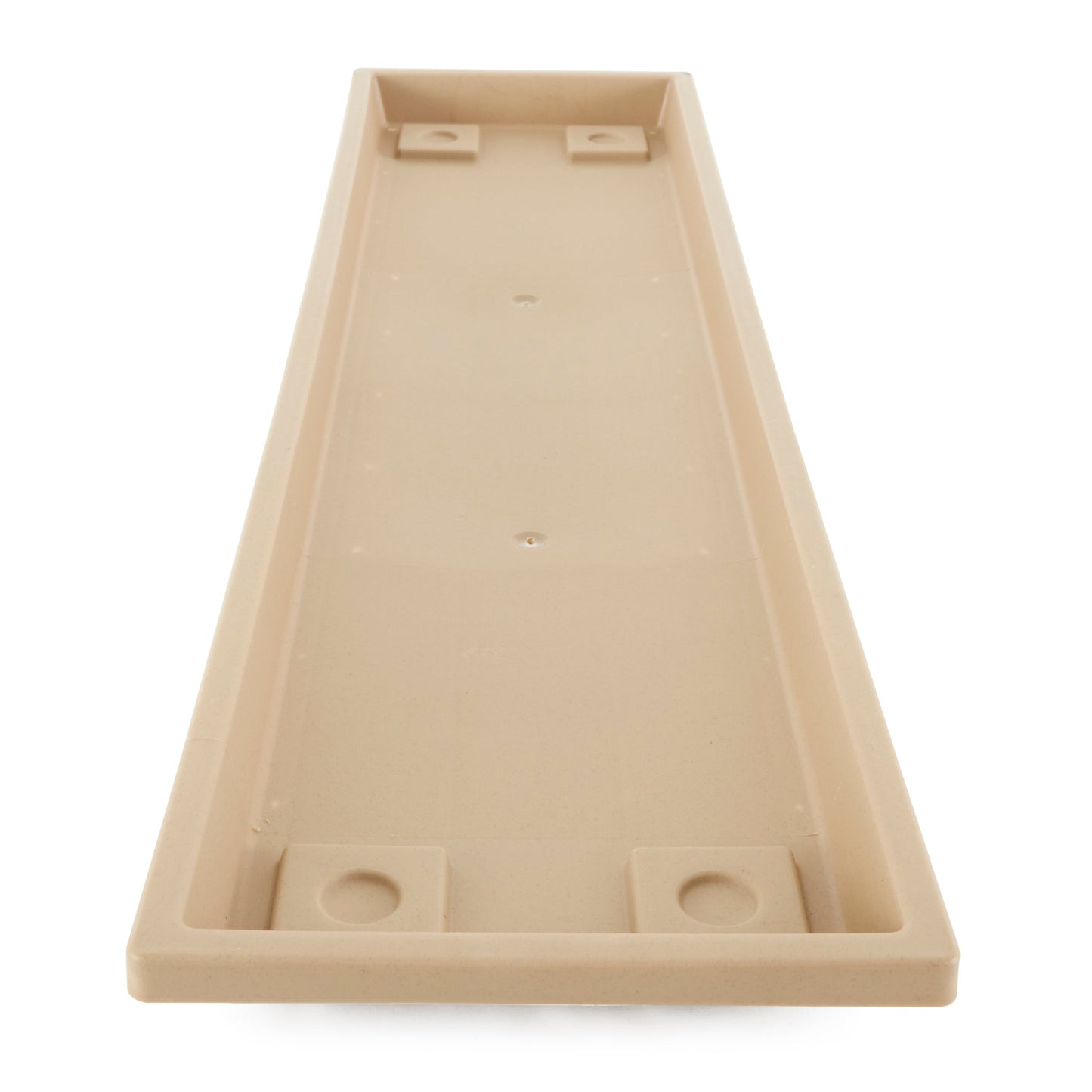 HC Companies Farmhouse Venetian 30 Inch Rectangular Flower Box Saucer, Sandstone