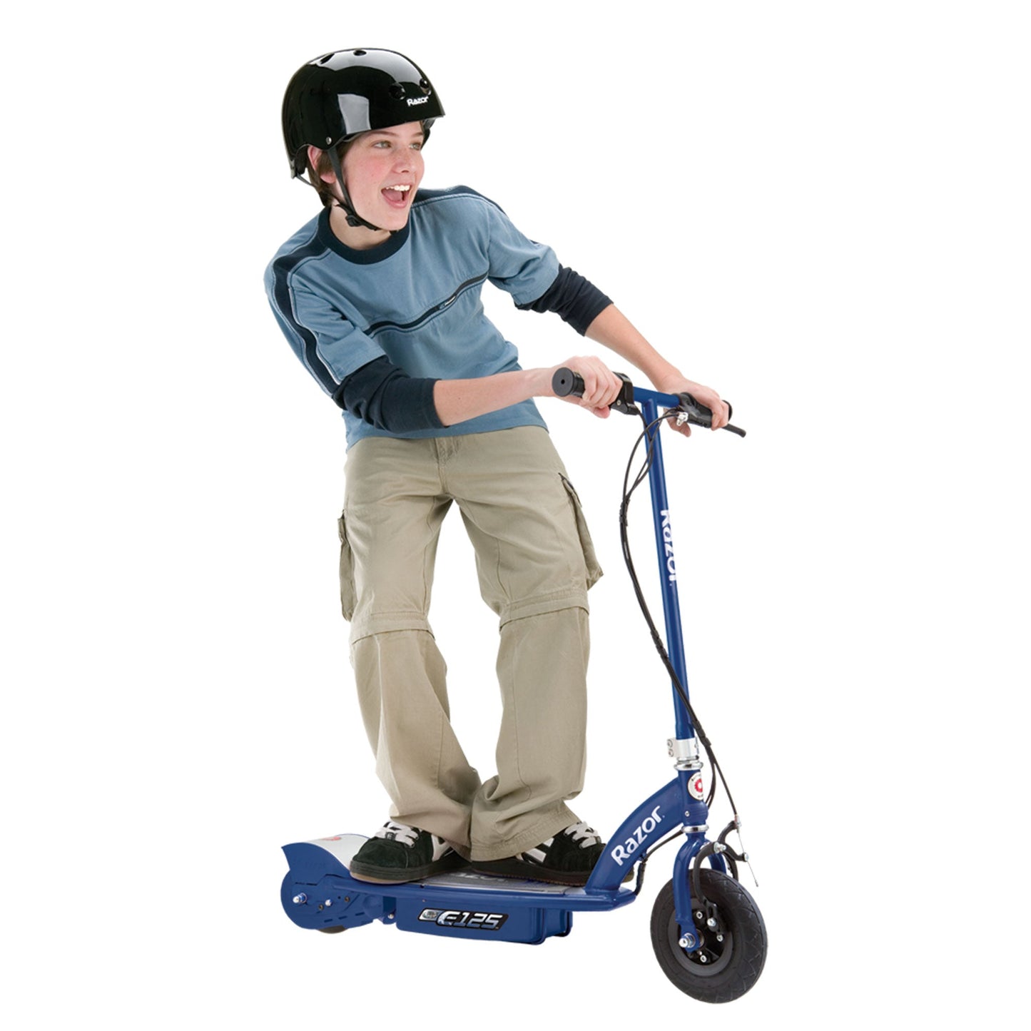 Razor E100 & E125 Kids 24V Electric Battery Powered Toy Scooters, Blue & Purple