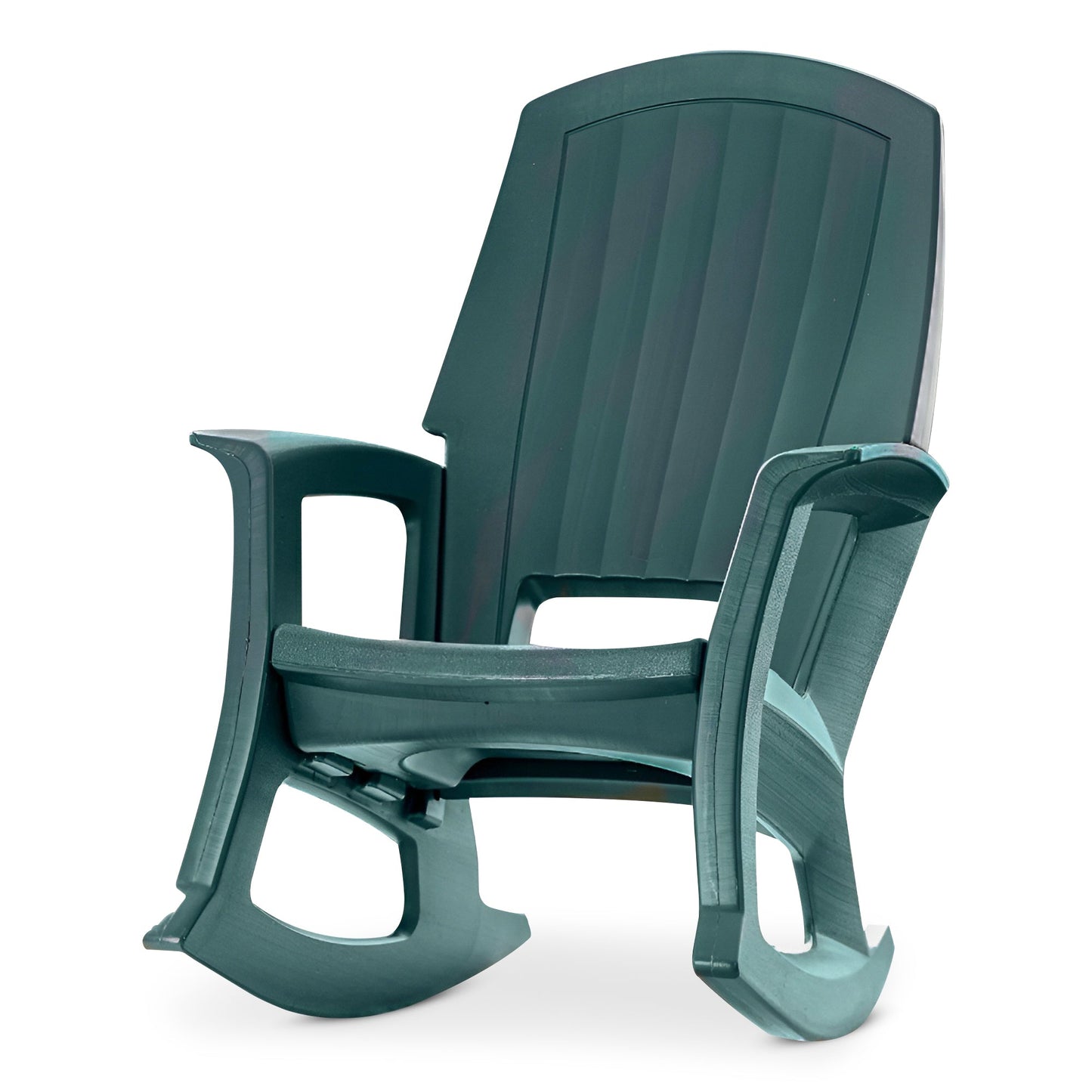 Semco Plastics Rockaway Heavy Duty All-Weather Outdoor Rocking Chair, Green
