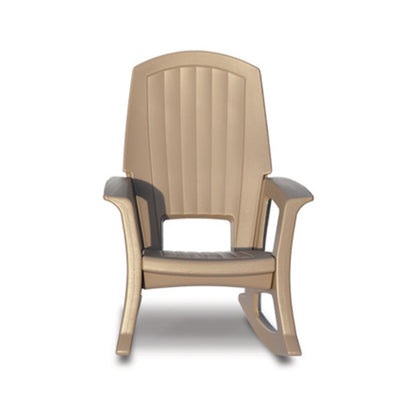 Semco Plastics Rockaway Heavy Duty All-Weather Outdoor Rocking Chair, Taupe