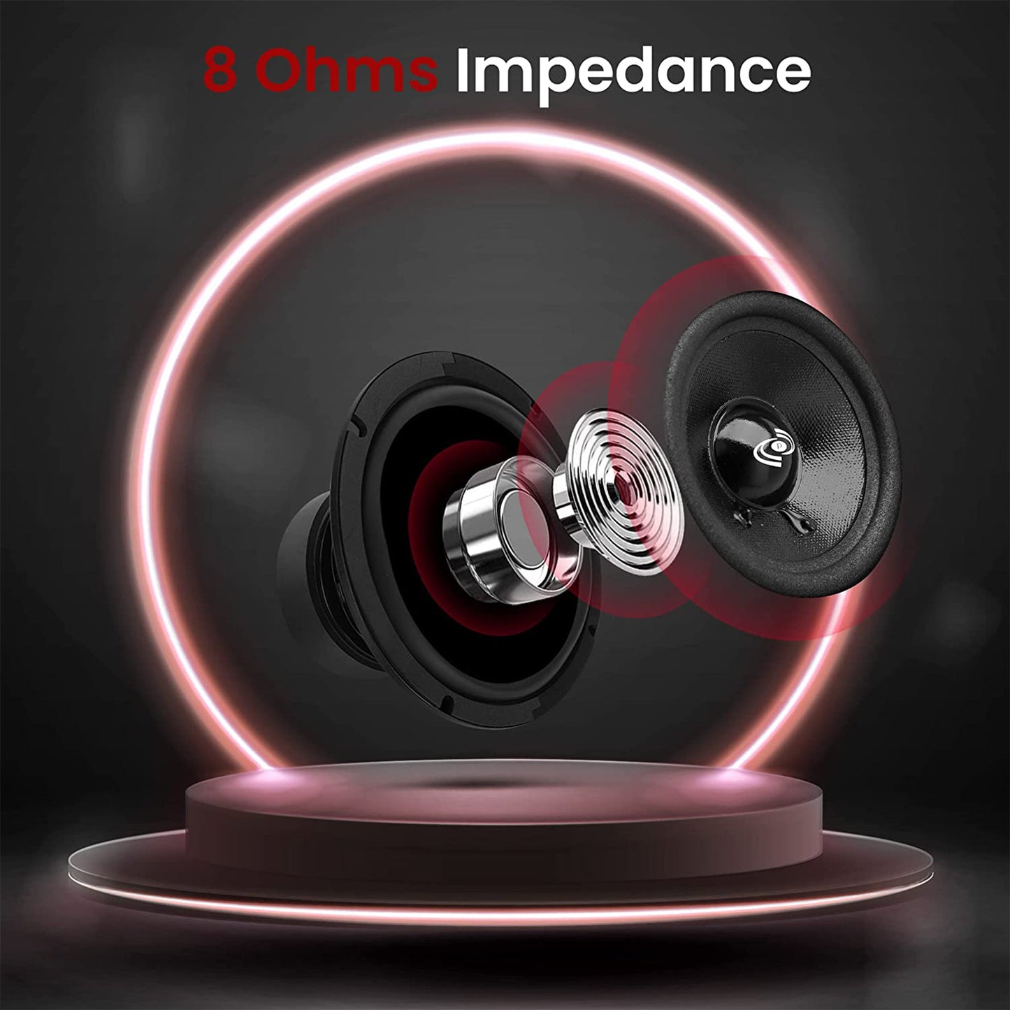 Pyle Pro 5" 200W 8 Ohms Mid Bass Mid Range Car Speaker Woofer Driver, 2 Pack