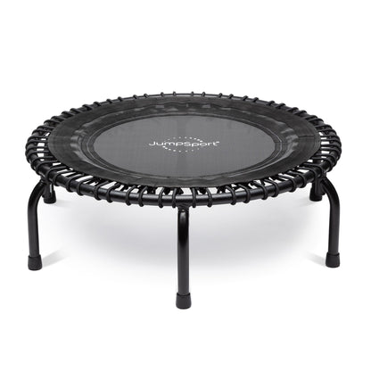 JumpSport 350 Indoor Lightweight 39" Fitness Trampoline, Black w/White Frame