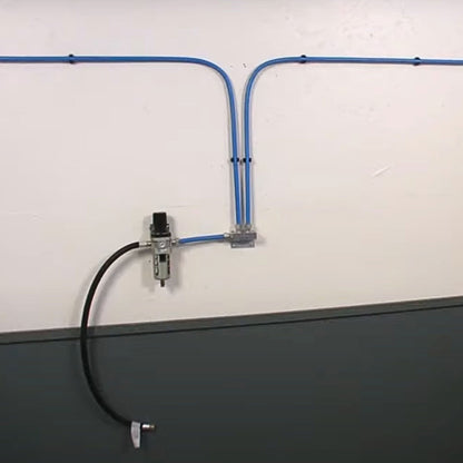 MaxLine 300 Foot 0.75 Inch Semi-Flexible Compressed Air Tubing Master Kit, Blue